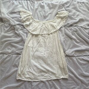 Topshop Off the Shoulder Ruffle Dress